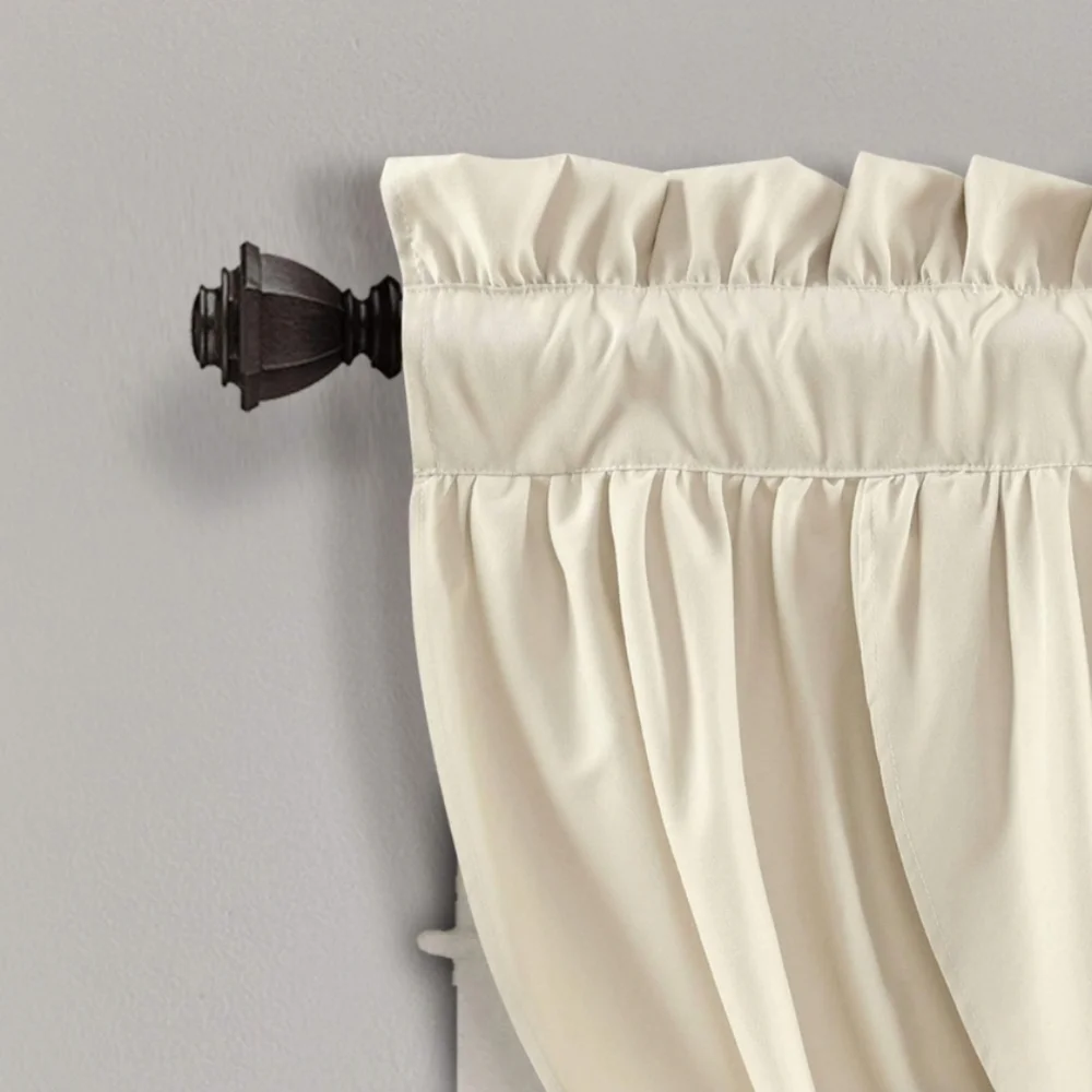 Lush decor waterfall valance neutral 42 by 18